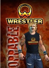 Wrestler: Unstoppable cover art, a long-haired wrestler in a Wrestler tank top